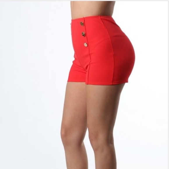 NWT High waisted  Button Shorts - Picture 4 of 7